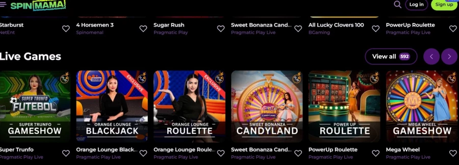 Spinmama Bet Casino Games